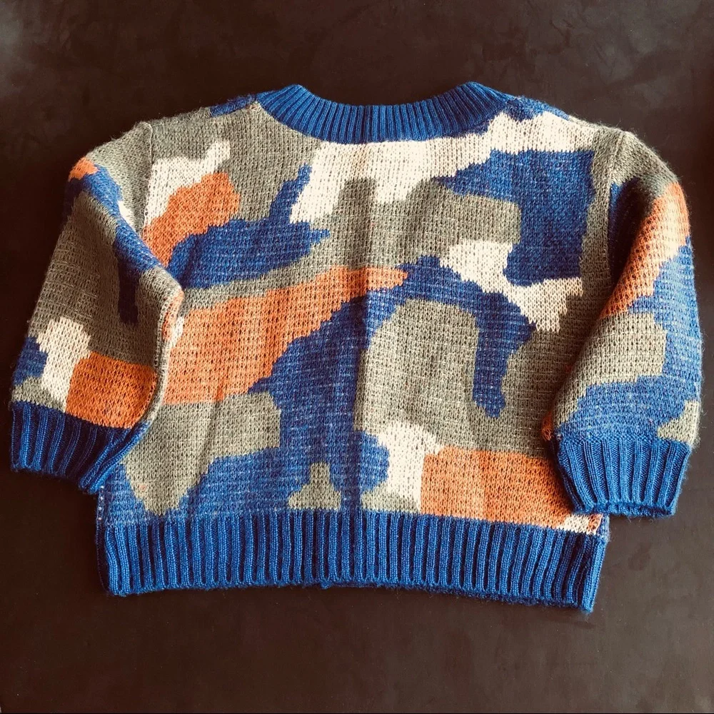 STEM Size 2 Toddler Abstract Oversized Grandpa Cardigan with Pockets. NWT